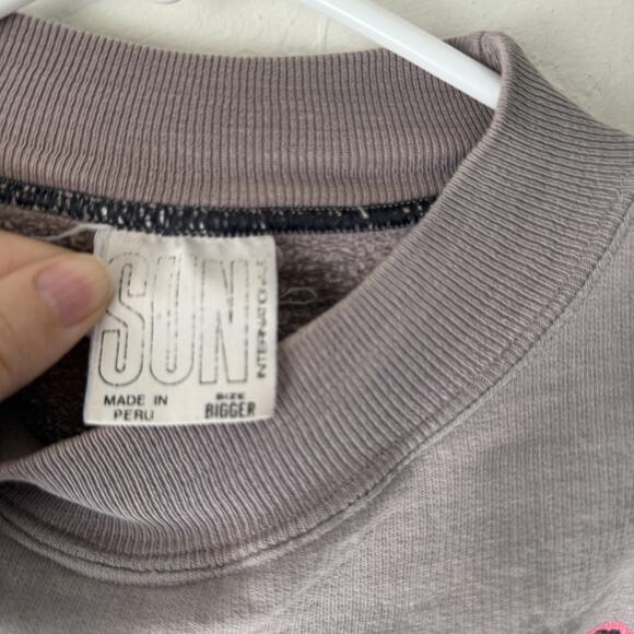 Vintage 80s SUN Catch A Wave Sweatshirt Mens Large Graphic‎ Pullover 80s Surf - Picture 5 of 9